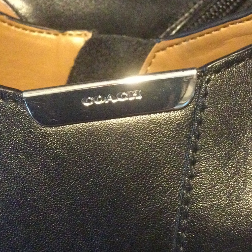 Coach Seneca size 9.5 black leather heels for women - Picture 10 of 11
